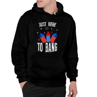 I'm Just Here To Bang Funny 4Th July American Flag Outfit Hoodie | Mazezy