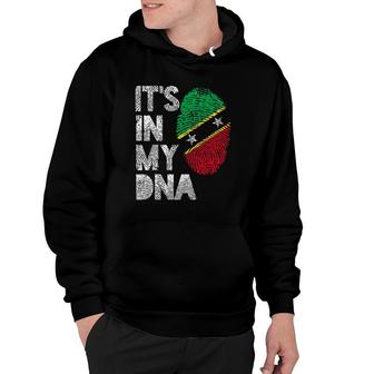 It's In My Dna Saint Kitts And Nevis Flag Fingerprint Hoodie | Mazezy
