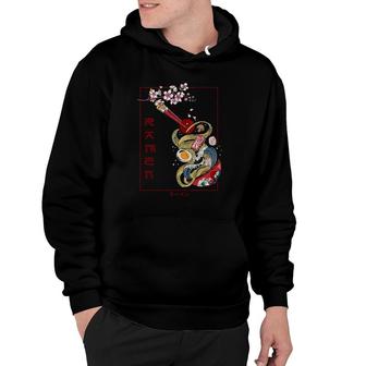 Japanese Great Wave Ramen Noodles Cherry Blossom Art Hoodie | Mazezy