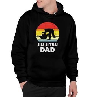 Jiu Jitsu Dad Sunset Retro Brazilian Martial Arts Men Gift Hoodie | Mazezy
