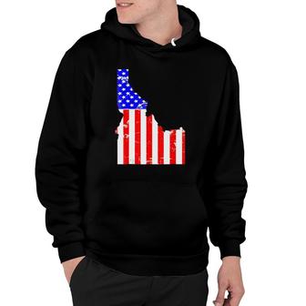 July 4Th For Men-Idaho American Pride Flag Hoodie | Mazezy