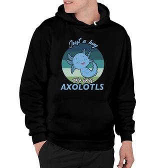 Just A Boy Who Loves Axolotl Hoodie | Mazezy
