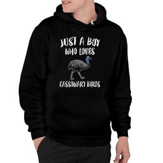 Just A Boy Who Loves Cassowary Birds Gift Hoodie | Mazezy