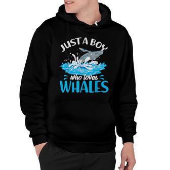 Just A Boy Who Loves Whales Ocean Mammal Sea Whale Hoodie | Mazezy