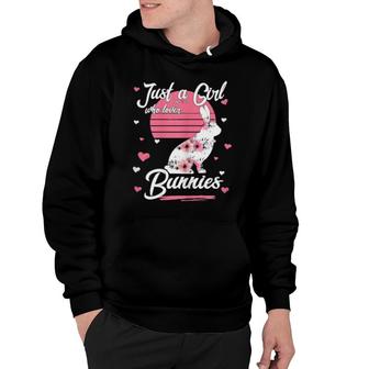 Just A Girl Who Loves Bunnies Cute Bunnie Girls Hoodie | Mazezy