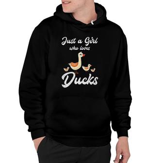 Just A Girl Who Loves Ducks Cute Animal Bird Goose Hoodie | Mazezy CA
