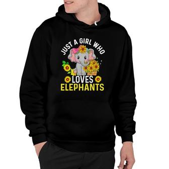Just A Girl Who Loves Elephants And Sunflowers Lover Hoodie | Mazezy