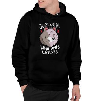 Just A Girl Who Loves Wolves Youth Werewolf Full Hoodie