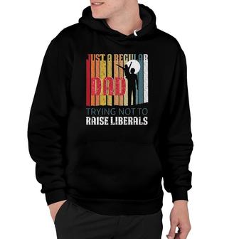 Just A Regular Dad Trying Not To Raise Liberals Father's Day Hoodie | Mazezy