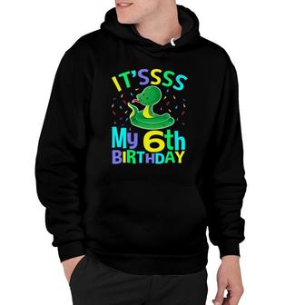 Kids 6Th Birthday Snake For 6 Years Old Boys Gifts I'm Six Hoodie | Mazezy