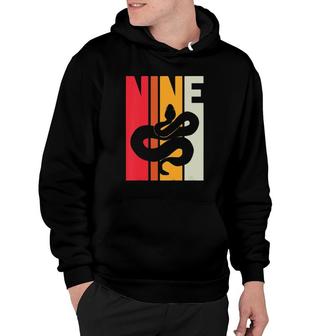 Kids 9Th Birthday Vintage Snake Lover Pet Reptile 9 Years Old Hoodie | Mazezy
