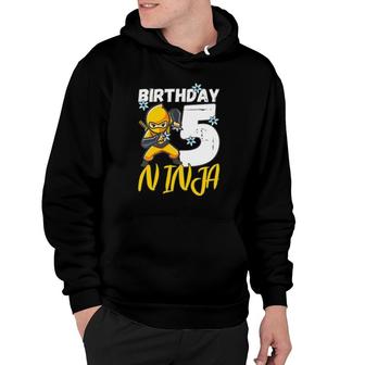 Kids Birthday Ninja 5 Year Old Boy Ninja Birthday 5Th Boy Hoodie | Mazezy