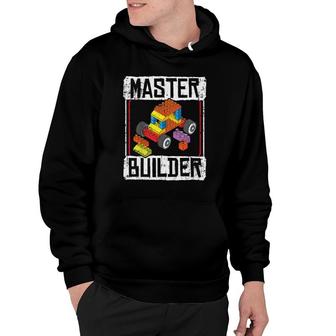 Kids Master Builder For A Builder Block Building Blocks Bricks Hoodie | Mazezy