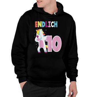 Kinder Einhorn Endlich 10 Jahre Einhörner 10 Geburtstag Hoodie | Mazezy