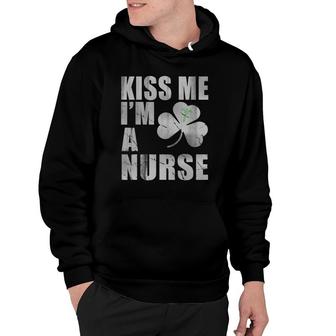 Kiss Me I'm A Nurse Irish St Patrick's Day Green Hoodie | Mazezy