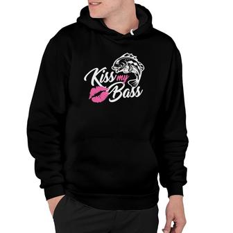 Kiss My Bass Funny Fishing Gear Gift Hoodie | Mazezy