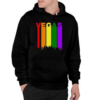 Las Vegas Nevada Lgbtq Gay Pride Rainbow Skyline Hoodie