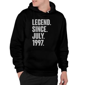 Legend Since July 1997 Birthday Gift For 25 Years Old Man Hoodie | Mazezy