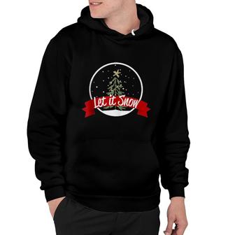 Let It Snow Christmas Tree Star Snow Santa Hoodie | Mazezy