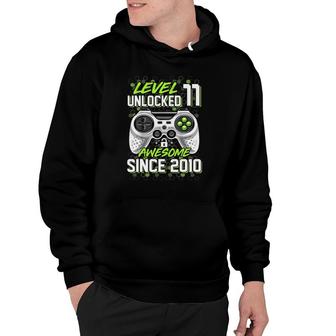 Level 11 Unlocked Awesome 2010 11Th Birthday Video Game Boy Hoodie | Mazezy