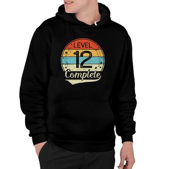 Level 12 Complete 12Th Wedding Anniversary Gift Him Her Hoodie | Mazezy UK