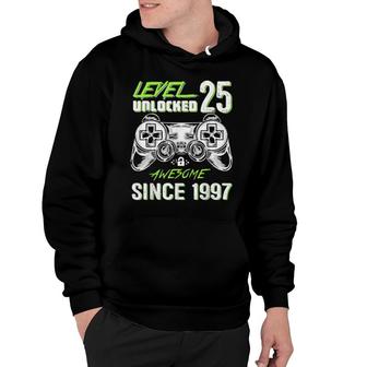 Level 25 Unlocked Video Gamer 25 Years Old 25 Birthday Hoodie | Mazezy