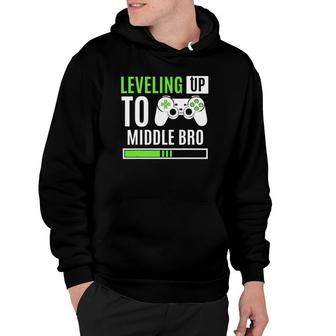 Leveling Up To Middle Bro Gaming Baby Gender Announcement Hoodie | Mazezy