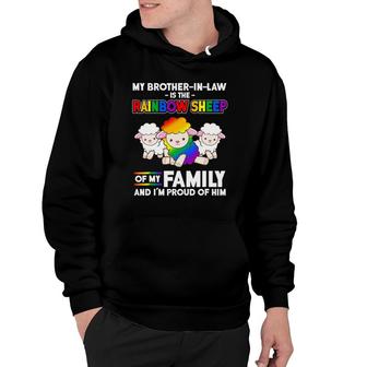 Lgbt My Brother In Law Rainbow Sheep Of Family Proud Hoodie | Mazezy
