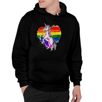 Lgbt Pride Rainbow Flag Fantasy Fairy Animal Unicorn Hoodie | Mazezy