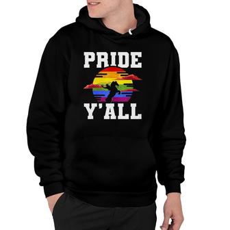 Lgbt Rainbow Gay Pride Flag Cowboy Hat Western Cowboy Hoodie | Mazezy
