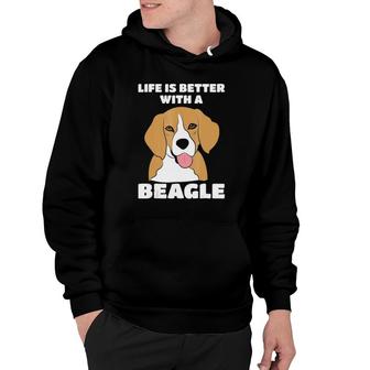 Life Is Better With A Beagle Lovers Gifts Funny Beagle Hoodie | Mazezy