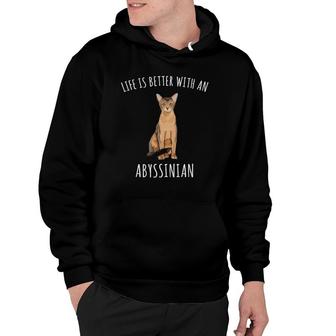 Life Is Better With An Abyssinian Cat Lover Hoodie | Mazezy