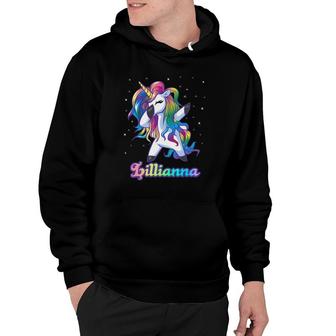 Lillianna Name Personalized Custom Rainbow Unicorn Dabbing Hoodie | Mazezy