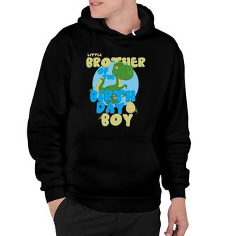 Little Brother Of Birthday Boy Dinosaurus Matching Family Hoodie | Mazezy
