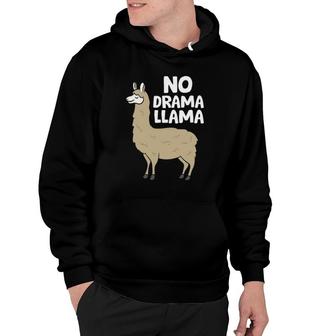 Llama Lover No Drama Llama Alpaca Funny Alpaca Llama Hoodie | Mazezy