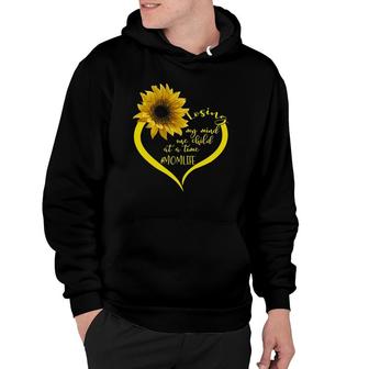 Losing My Mind One Child At A Time Mom Life Sunflower Mother Hoodie | Mazezy