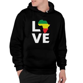 Love Africa Print Design Hoodie | Mazezy