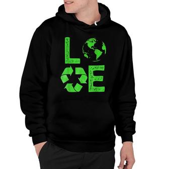 Love Earth Day 90S Planet Vintage Recycling Kids Or Teacher Hoodie - Seseable