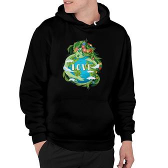 Love Mother Earth Day Save Our Planet Environment Green Hoodie | Mazezy DE