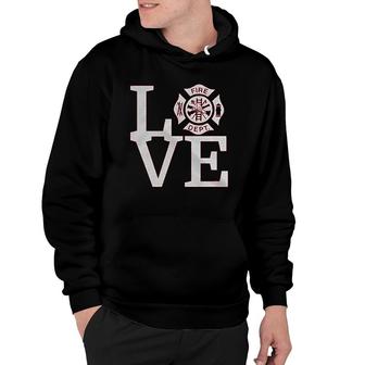Love The Fire Department Firefighter Hoodie | Mazezy
