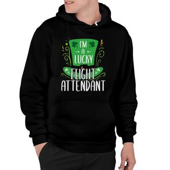 Lucky Flight Attendant St Patrick's Day Flight Attendants Hoodie | Mazezy