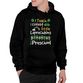 Lucky Leprechauns St Patricks Day Preschool Teacher Hoodie | Mazezy DE