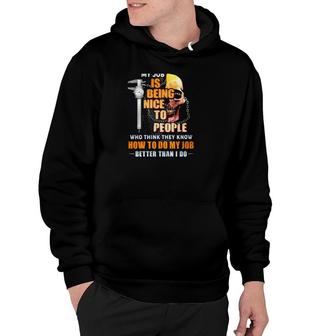 Machinist Gift Being Nice To People Who Think They Know How To Do My Job Sarcastic Skull Clock Hoodie | Mazezy DE