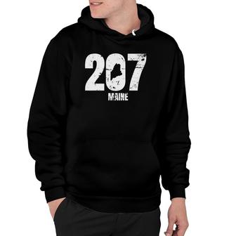 Maine 207 Vintage States Of Maine Hoodie | Mazezy
