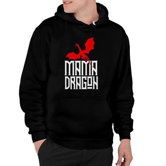 Mama Dragon Matching Family Tribe Red Mom Mother Mum Hoodie | Mazezy