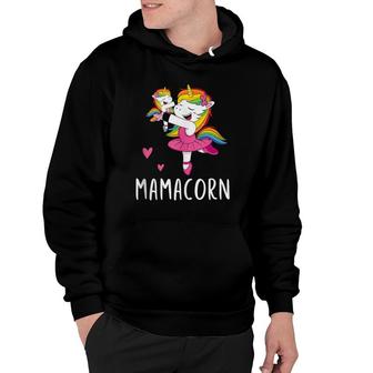 Mamacorn Unicorn Mama Ballerina Mother's Day Gift Hoodie | Mazezy