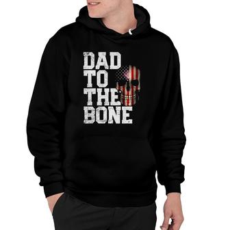 Mens American Flag Skull 4Th Of July Dad Father's Day Hoodie