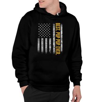 Mens Best Pop Pop Ever Us Amarican Flag Dad Grandpa Father's Day Hoodie | Mazezy