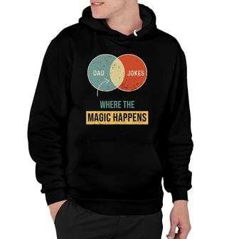 Mens Dad Jokes Where The Magic Happens Hoodie | Mazezy