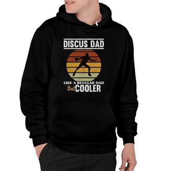 Mens Discus Dad Thrower Track And Field Father Throwing Discus Hoodie | Mazezy